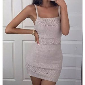 Knitted Boho Chic Mini Dress